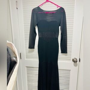 Black Resille Maxi Dress Made in France Size S
